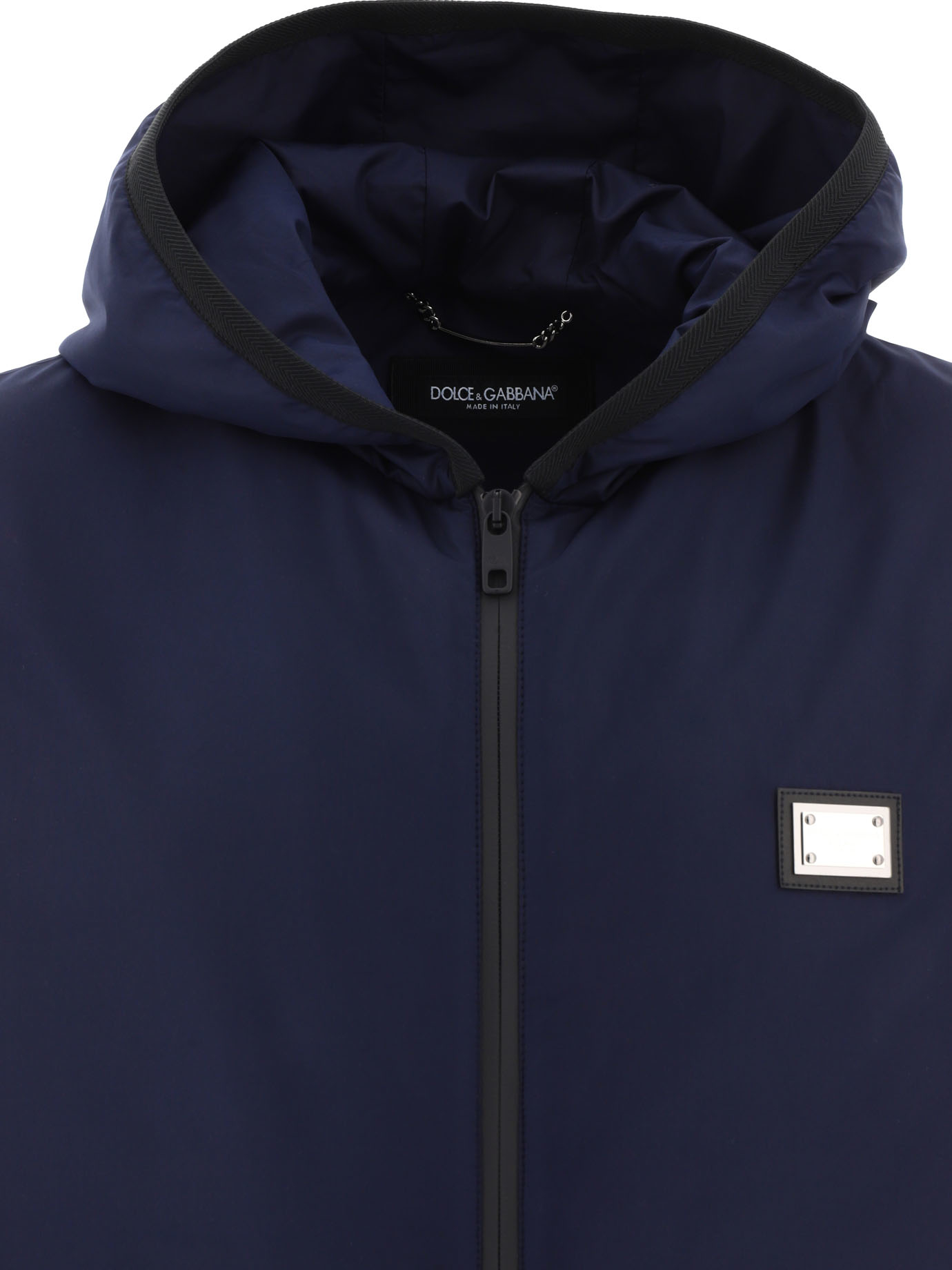 DOLCE & GABBANA Blue Hooded sports vest